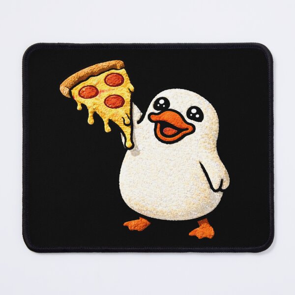 Item preview, Happy Pizza Duck – Cute Chibi Duck Funny Food Kawaii Aesthetic Design designed and sold by ColorSplash123.