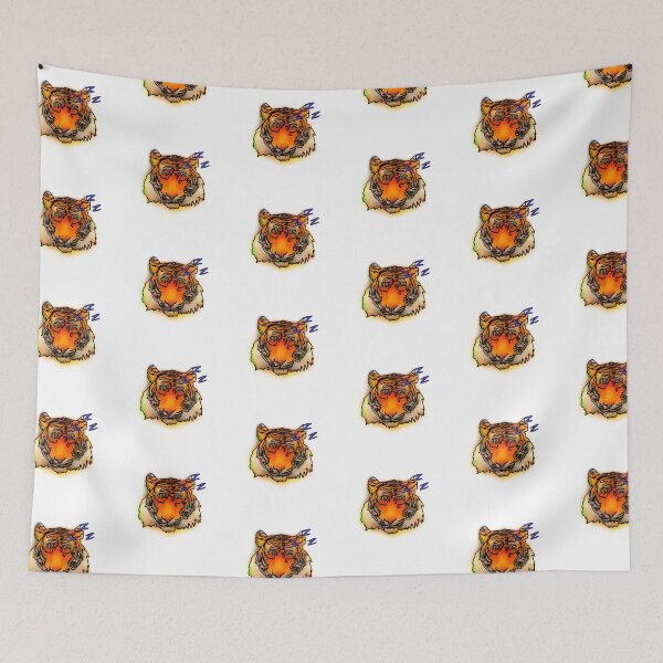 Item preview, Maple the Tiger tired emoji - animalz  designed and sold by Ashley’sAnimalz.