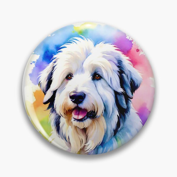 Item preview, Bobtail. Old English Sheepdog in watercolor style designed and sold by Steffani Lehmann.