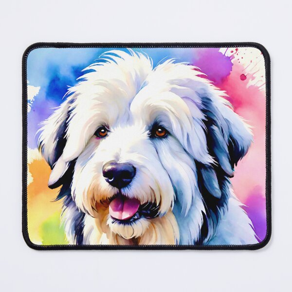 Item preview, Bobtail. Old English Sheepdog in watercolor style designed and sold by Steffani Lehmann.