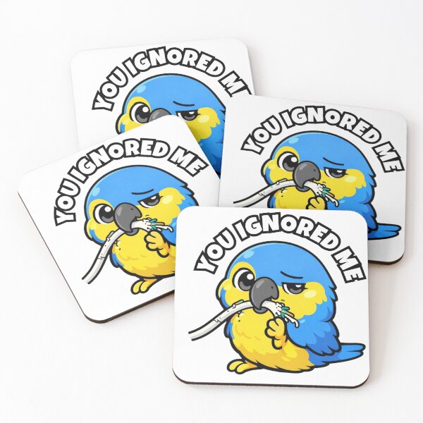 Item preview, Funny Macaw You Ignored Me – Dramatic Parrot Meme designed and sold by FeatherChaos.
