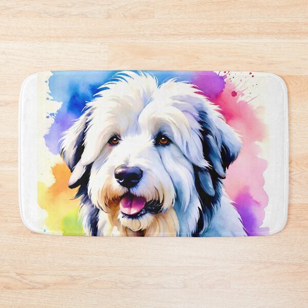 Item preview, Bobtail. Old English Sheepdog in watercolor style designed and sold by Steffani Lehmann.