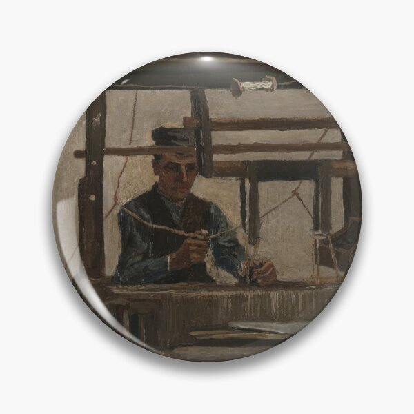Item preview, Loom With Weaver by Vincent van Gogh: Rustic Studio Fine Art Print designed and sold by artofuniverse.