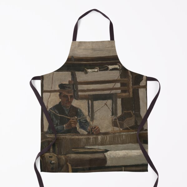 Item preview, Loom With Weaver by Vincent van Gogh: Rustic Studio Fine Art Print designed and sold by artofuniverse.