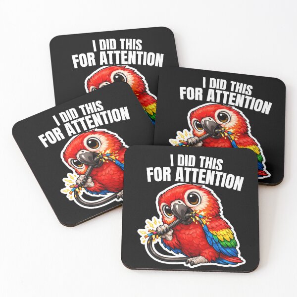 Item preview, Funny Macaw I Did This For Attention – Chaotic Bird Meme designed and sold by FeatherChaos.