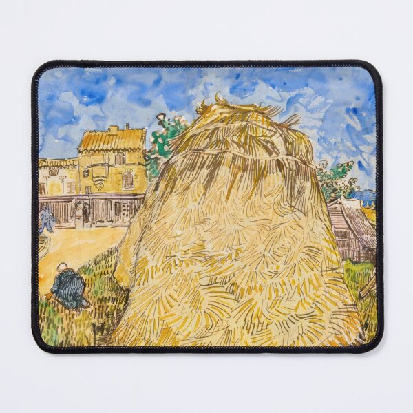 Item preview, Meules De Ble by Vincent van Gogh: Post Impressionist Countryside Poster designed and sold by artofuniverse.