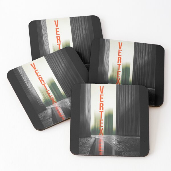 Item preview, Neo Noir Vertex Cityscape | Orange Neon Typography & Reflection designed and sold by P-Design-Lab.