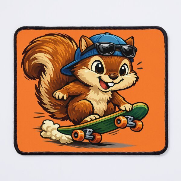 Item preview, Cute Squirrel On A Skateboard designed and sold by McThingummy.
