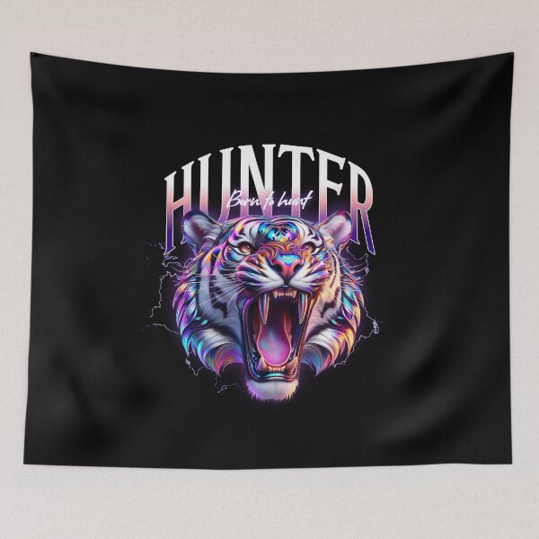 Item preview, Neon Cyber Tiger - Born to Hunt Urban Streetwear designed and sold by SoulTreasures.
