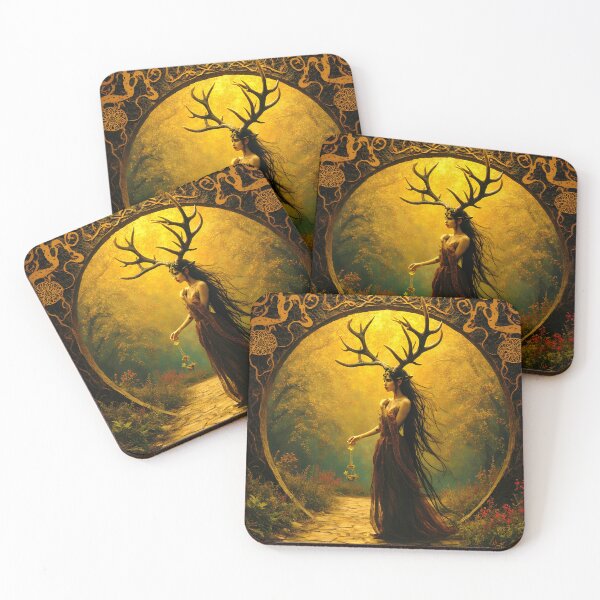 Item preview, Elen of the Shimmering Ways | Celtic Forest Goddess Art | Stoneflower-Art designed and sold by Stoneflower-Art.