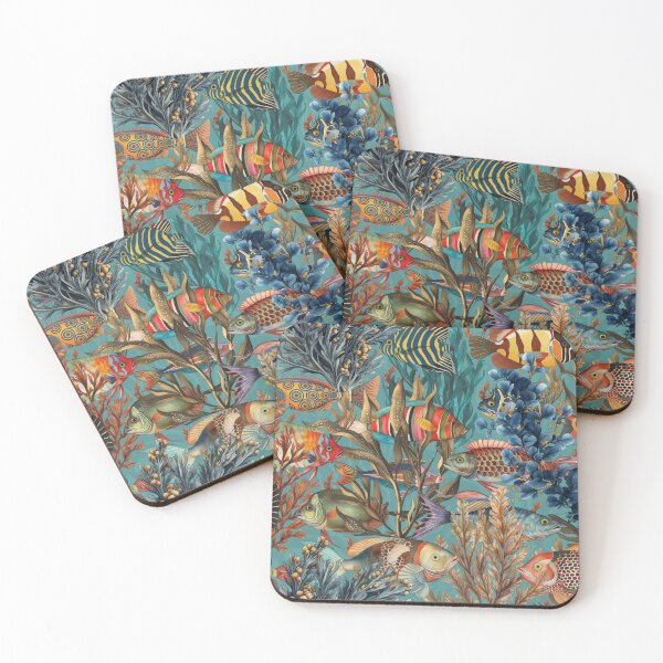 Item preview, Magic Underwater Wonderland Coral Reef Teal designed and sold by artsandsoul.