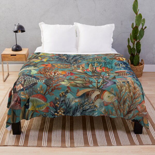 Item preview, Magic Underwater Wonderland Coral Reef Teal designed and sold by artsandsoul.