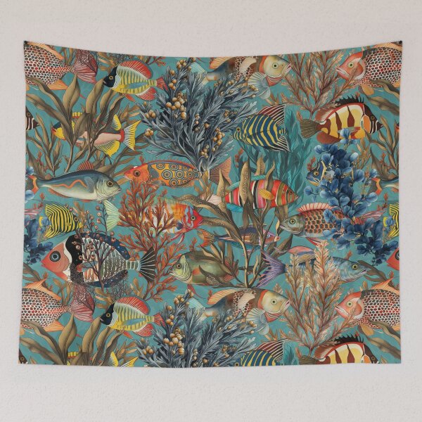 Item preview, Magic Underwater Wonderland Coral Reef Teal designed and sold by artsandsoul.
