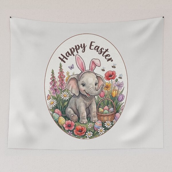 Item preview, Funny Elephant Happy Easter Egg Bunny Boys Girls Kids designed and sold by FurryHavenPH.