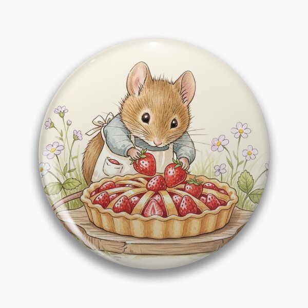 Item preview, Tiny Pastry Chef Mouse and Strawberry Tart designed and sold by Pasteltone.