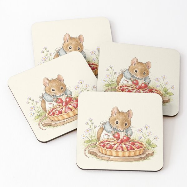 Item preview, Tiny Pastry Chef Mouse and Strawberry Tart designed and sold by Pasteltone.