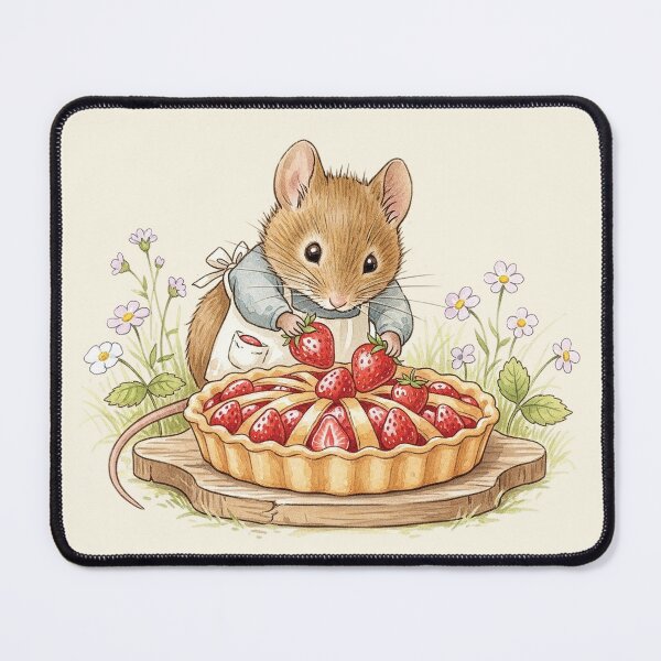 Item preview, Tiny Pastry Chef Mouse and Strawberry Tart designed and sold by Pasteltone.