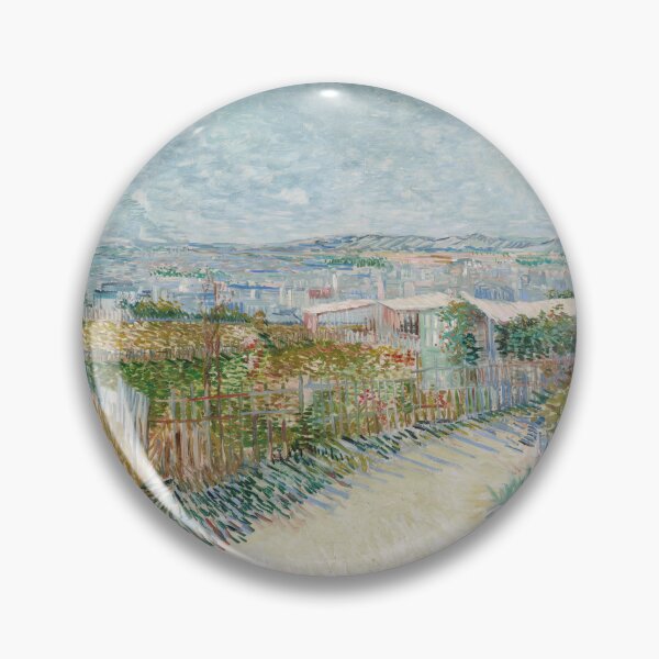 Item preview, Montmartre Behind the Moulin De La Galette by Vincent van Gogh: Garden Landscape Poster designed and sold by artofuniverse.