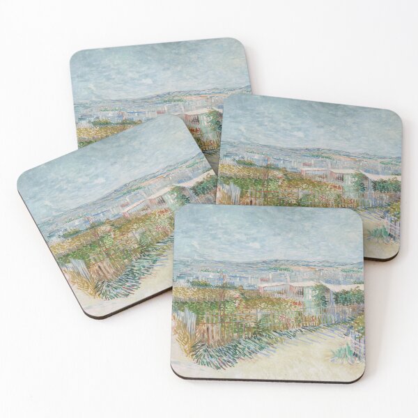 Item preview, Montmartre Behind the Moulin De La Galette by Vincent van Gogh: Garden Landscape Poster designed and sold by artofuniverse.