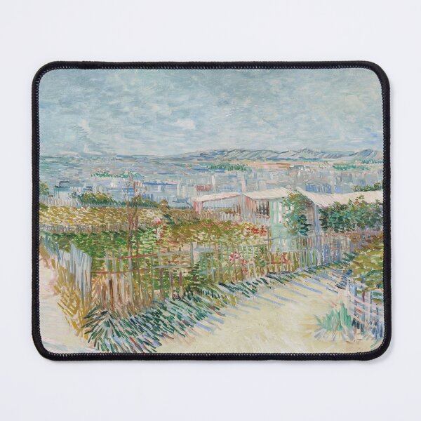 Item preview, Montmartre Behind the Moulin De La Galette by Vincent van Gogh: Garden Landscape Poster designed and sold by artofuniverse.