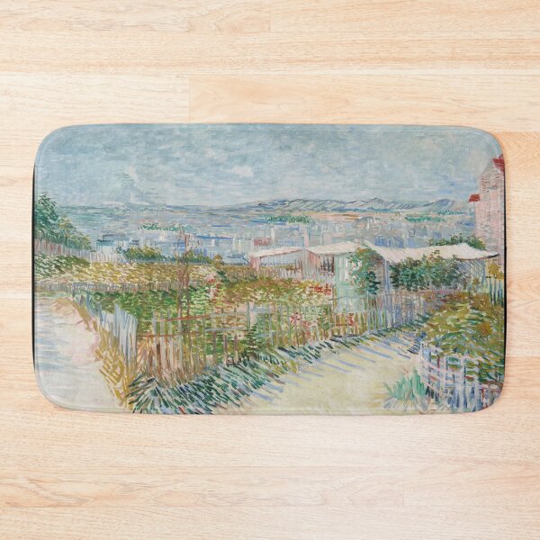 Item preview, Montmartre Behind the Moulin De La Galette by Vincent van Gogh: Garden Landscape Poster designed and sold by artofuniverse.