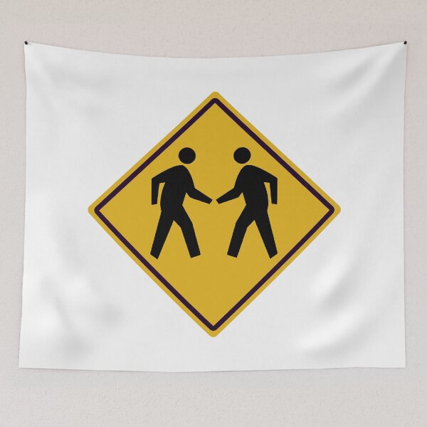 Item preview, Friendly Street Pedestrian Crossing Greeting Sign designed and sold by ChR-oman.