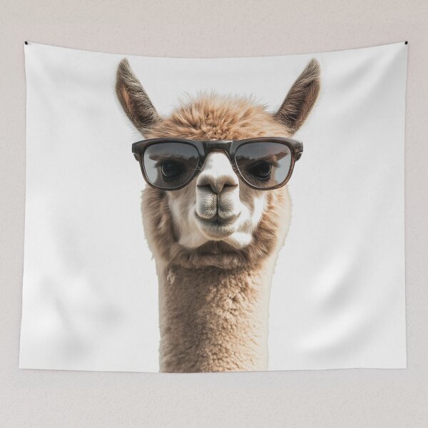 Item preview, Funny cool Alpaca wearing sunglasses designed and sold by LazyOwlStore.