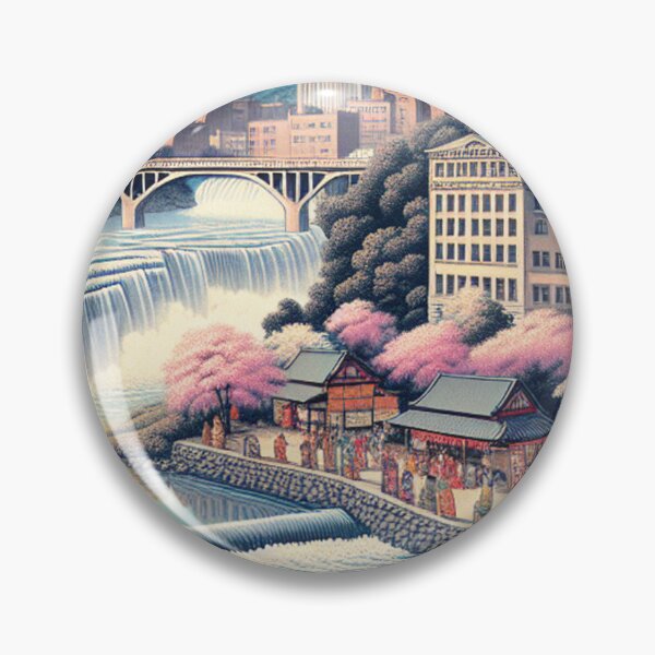 Artikelvorschau, Ukiyo-e aus Rochester, New York | Japanische Holzschnittkunst an den High Falls und am Genesee River entworfen und verkauft von Vandy Fullam.