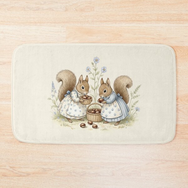 Item preview, Squirrel Friends Gathering Autumn Chestnuts designed and sold by Pasteltone.