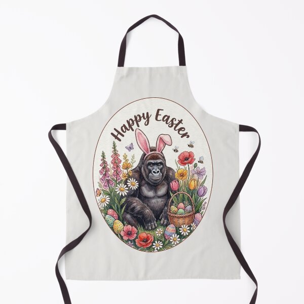 Item preview, Funny Gorilla Happy Easter Egg Bunny Boys Girls Kids designed and sold by FurryHavenPH.