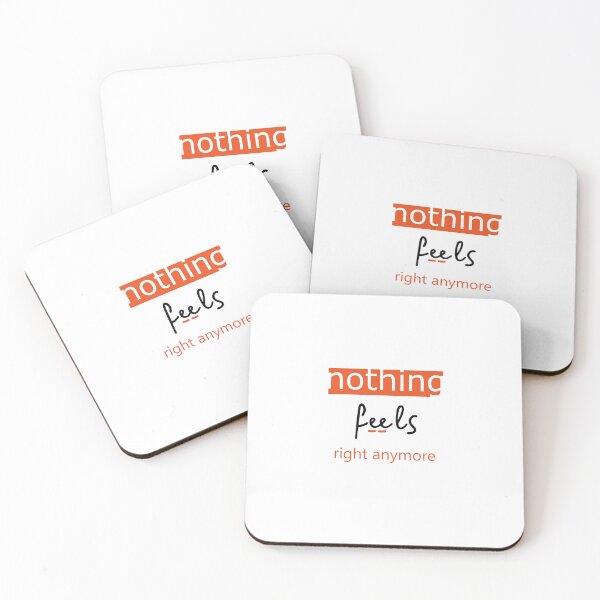 Item preview, Nothing Feels Right Anymore | Minimalist Typography Design designed and sold by Shadryx.