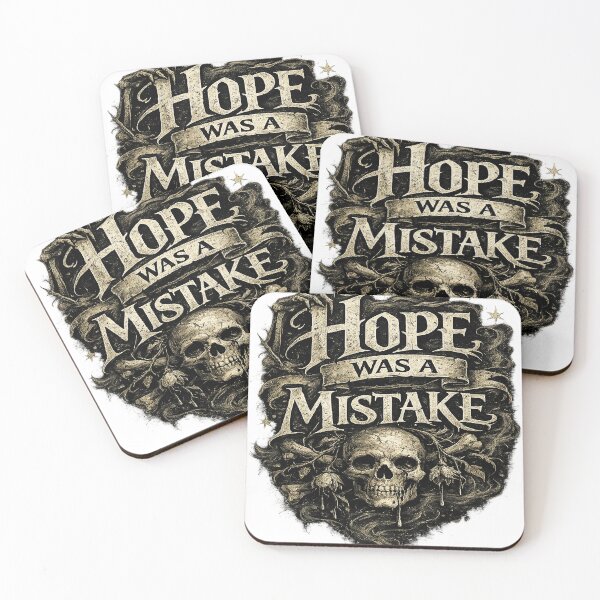 Item preview, Hope Was a Mistake – Dark Humor Nihilism Typography Design designed and sold by Alchemy Forge.