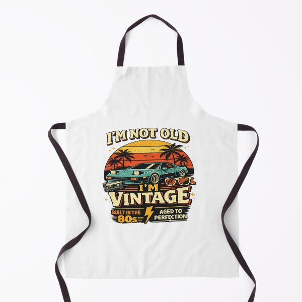 Item preview, I'm Not Old I'm Vintage Retro Car Sunset 80s Funny Gift T-Shirt Design designed and sold by Artbysarmina.