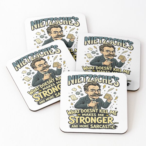 Item preview, Nietzsche Quote What Doesn’t Kill Me Makes Me Stronger And More Sarcastic – Dark Humor Philosophy Design designed and sold by Alchemy Forge.