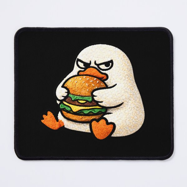 Item preview, Greedy Burger Duck – Cute Chibi Duck Funny Food Meme Kawaii Design designed and sold by ColorSplash123.