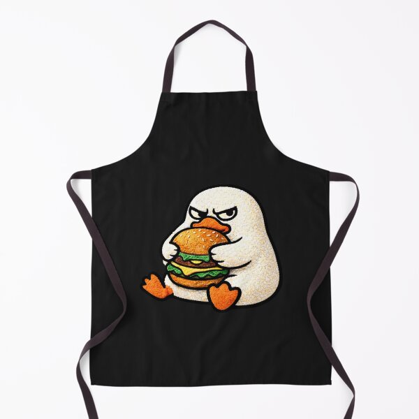Item preview, Greedy Burger Duck – Cute Chibi Duck Funny Food Meme Kawaii Design designed and sold by ColorSplash123.