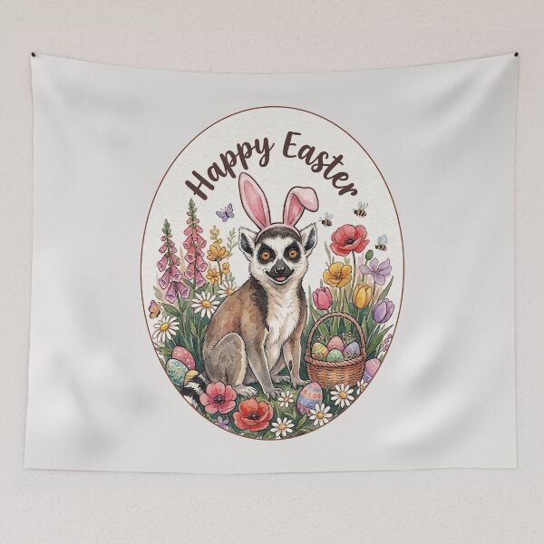 Item preview, Funny Lemur Happy Easter Egg Bunny Boys Girls Kids designed and sold by FurryHavenPH.