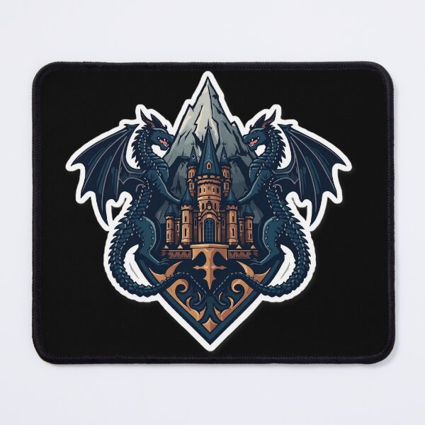 Item preview, Epic Dragon Fortress - Medieval Fantasy Mountain Castle designed and sold by ArtByLorrens.