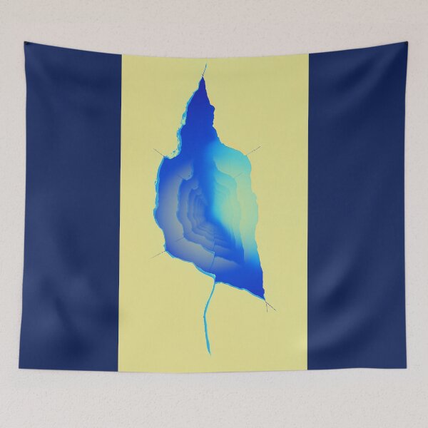 Item preview, Abstract Wall Crack with Blue Depth designed and sold by ScreenPin.