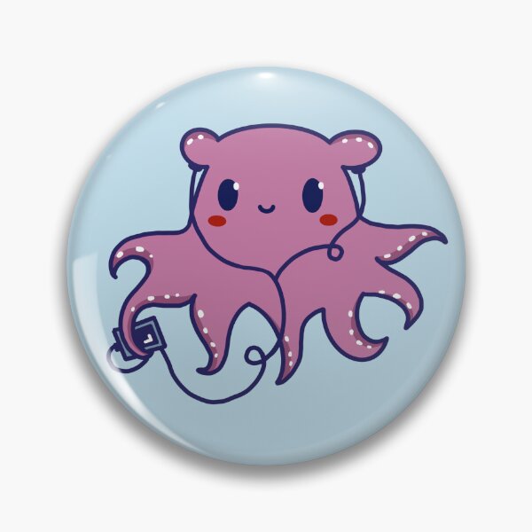 Item preview, Kawaii Dumbo Octopus with Headphones – Cute Music Lover Sea Animal designed and sold by autumn-acorns.