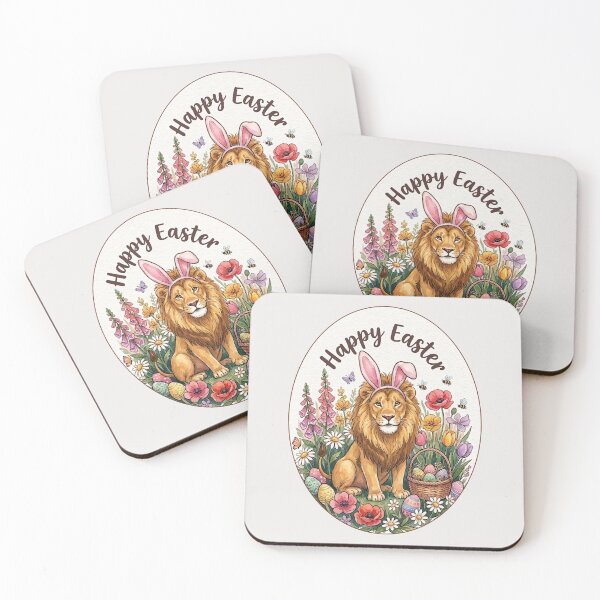 Item preview, Funny Lion Happy Easter Egg Bunny Boys Girls Kids designed and sold by FurryHavenPH.