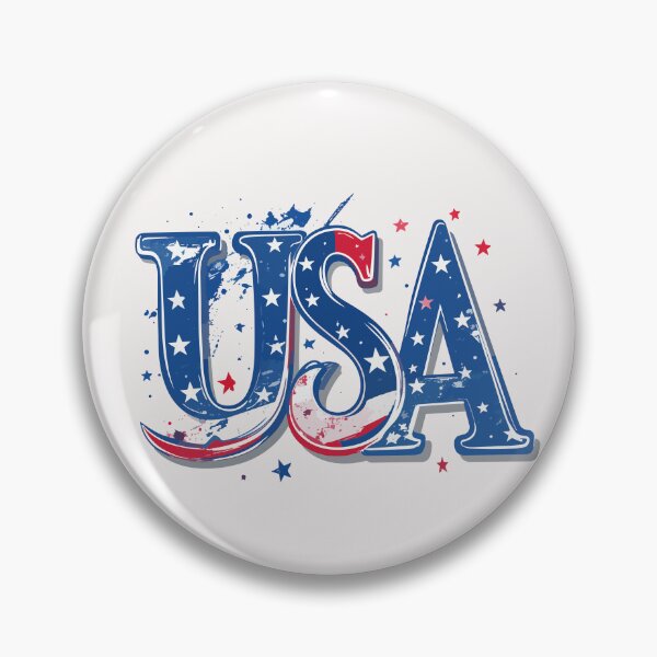 Item preview, USA in custom text with patriotic colors and accents. designed and sold by Art-Horizon.