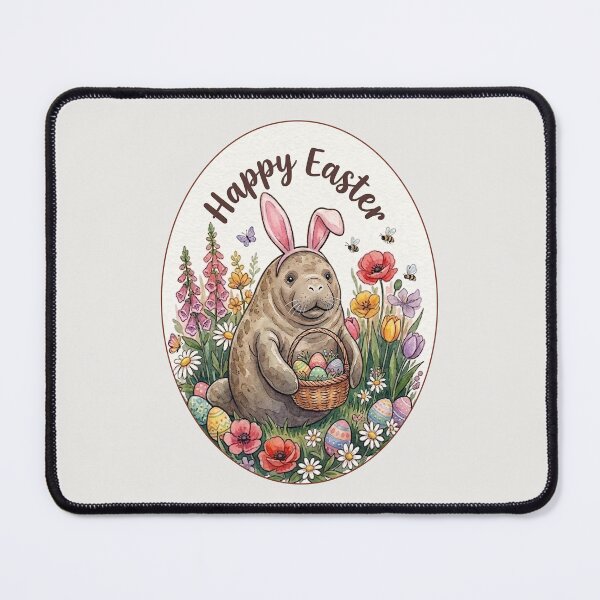 Item preview, Funny Manatee Happy Easter Egg Bunny Boys Girls Kids designed and sold by FurryHavenPH.