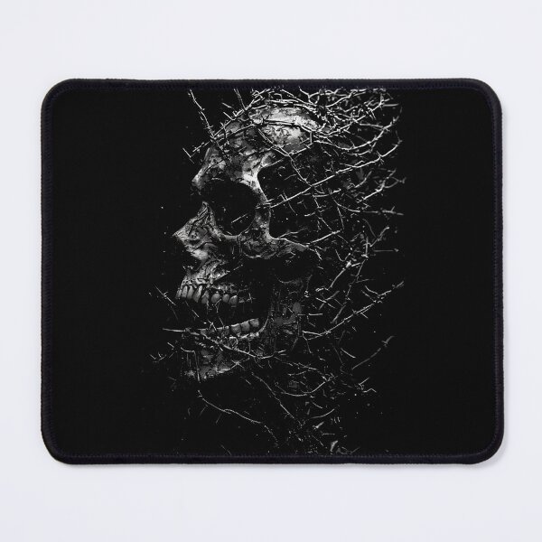 Item preview, Grim Barbwire Skull Dark Metal Horror Art designed and sold by MorbidDreams.