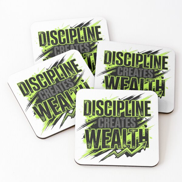 Item preview, Discipline Creates Wealth – Powerful Financial Mindset Quote designed and sold by WealthSmith.