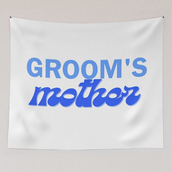 Item preview, GROOM'S mother Retro Wedding Typography Design designed and sold by VibranPalette.