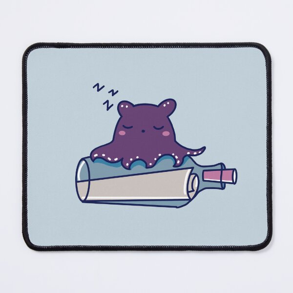 Item preview, Sleepy Dumbo Octopus on a Bottle – Cozy Kawaii Ocean Dream designed and sold by autumn-acorns.
