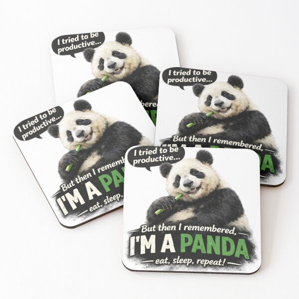 Item preview, Funny Panda T Shirt Im A Panda Eat Sleep Repeat Śmieszna Koszulka designed and sold by MyOwnLab.