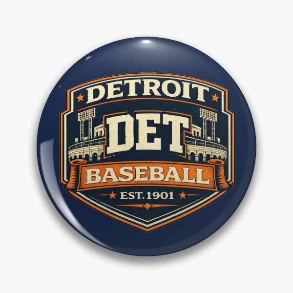 Item preview, Detroit Baseball Vintage Badge Shirt Retro Motor City DET Design designed and sold by GhostDawgs.