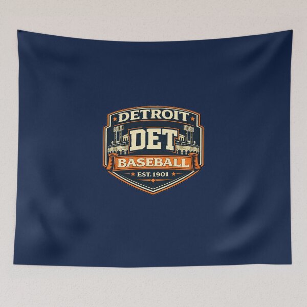 Item preview, Detroit Baseball Vintage Badge Shirt Retro Motor City DET Design designed and sold by GhostDawgs.